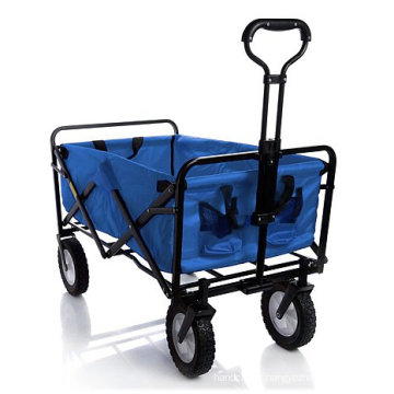 Chariot à roulettes pliant de couleur bleue pour enfants
